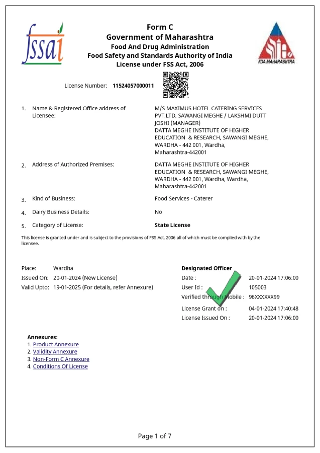 FSSAI Certificate - Nagpur